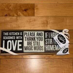 Black and White Rustic Kitchen Gift Set